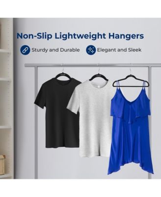 20 Pcs. Velvet Hangers - Non-Slip, Sturdy, and Heavy Duty Coat Set with 360&amp;#xB0; Swivel Hook for Clothes