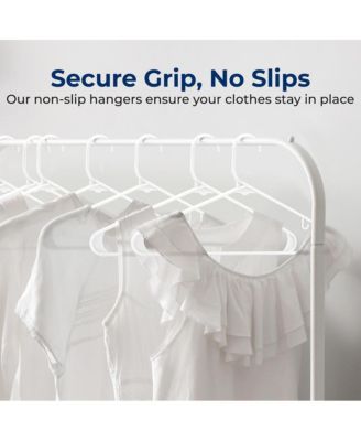 30-Pack Plastic Hangers – Non-Slip, Space-Saving, Durable for Shirts, Sweaters, Kids Clothes, Dresses, Ultra-Thin & Lightweight
