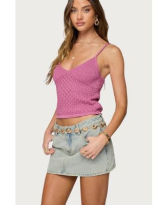 Women's Frankey Sparkly Textured Knit Tank Top