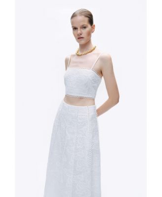 Women's Embroidered Crop Top