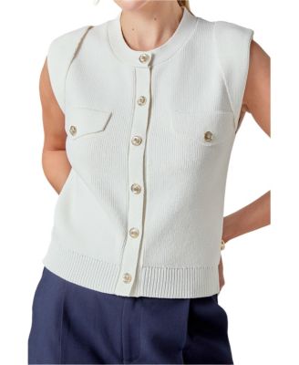Women's Button-Up Sweater Vest