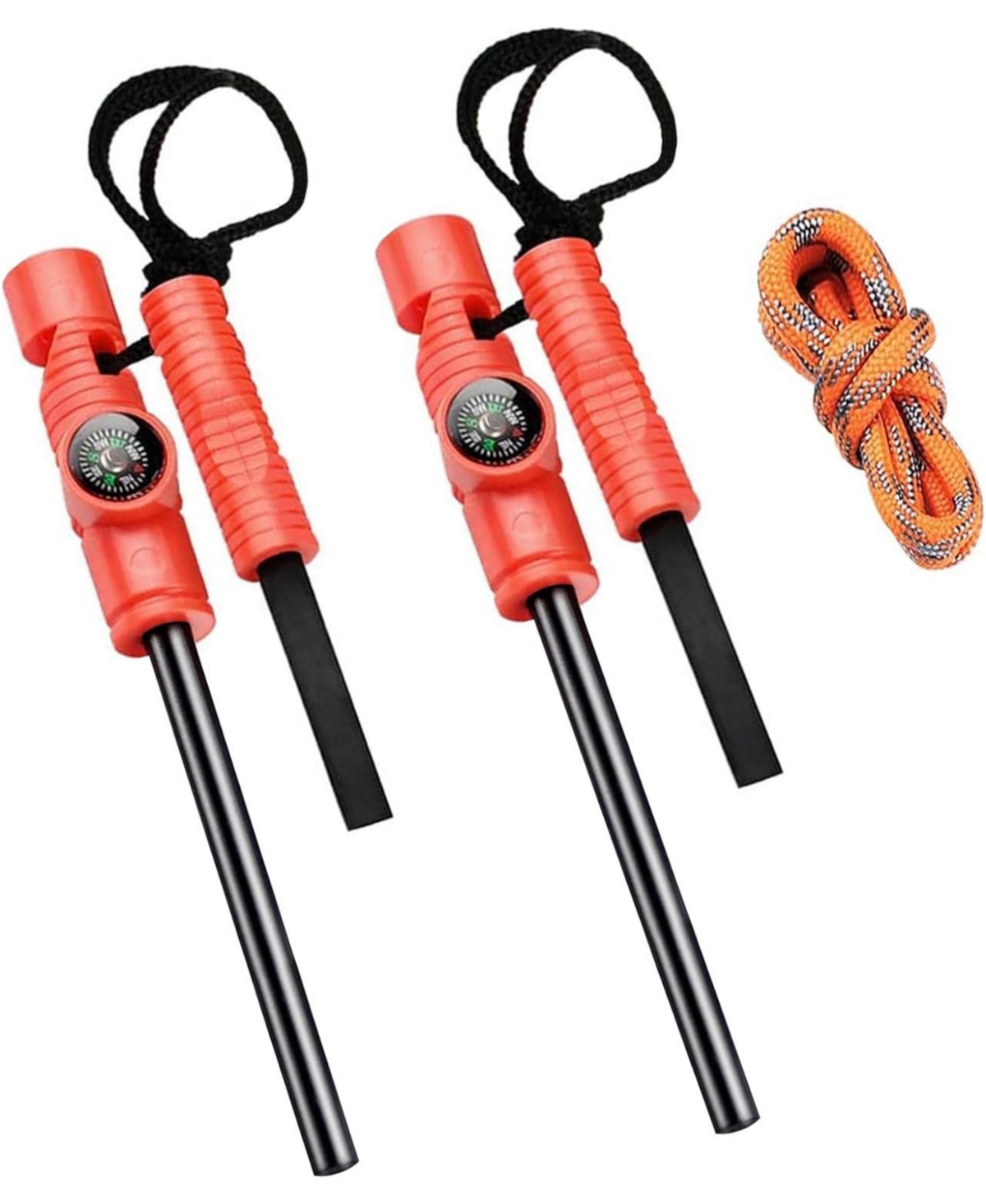 Fire Starter Af-381plus Fire Steel with Paracord and Whistle for Camping, Hiking, Hunting, Backpacking, Boating, Emergency Rescue&#x2026; - Oran