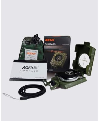 AF-4074 Military Compass for Hiking,Lensatic Sighting Waterproof,Durable,Inclinometer for Camping,Boy Scount,Geology Activities Boating