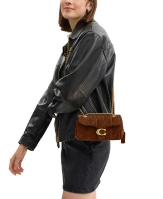 Quilted Tabby Small Suede Shoulder Bag 20
