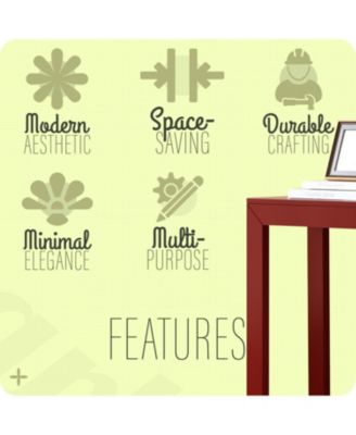 44" Russel Long Console Table - Minimalist and Slim Entryway Table for Decorative Displays, Sofa Table