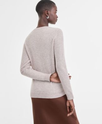 100% Cashmere Women's V-Neck Long-Sleeve Sweater, Macy's Exclusive