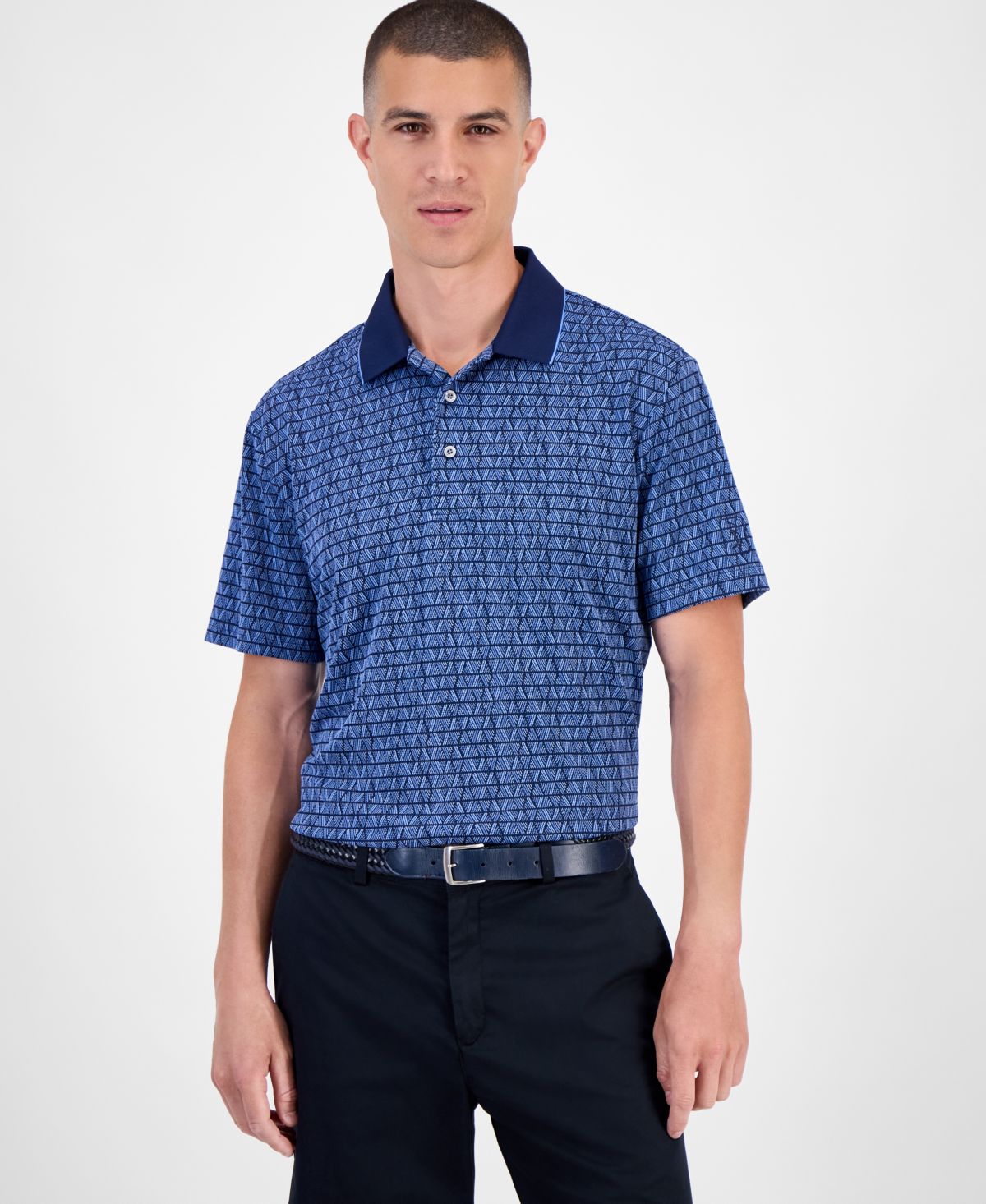 Мужская жаккардовая рубашка поло из Аргайла