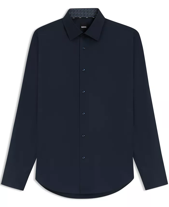 Men's Stretch-Cotton Poplin Regular-Fit Dress Shirt - thumbnail 3