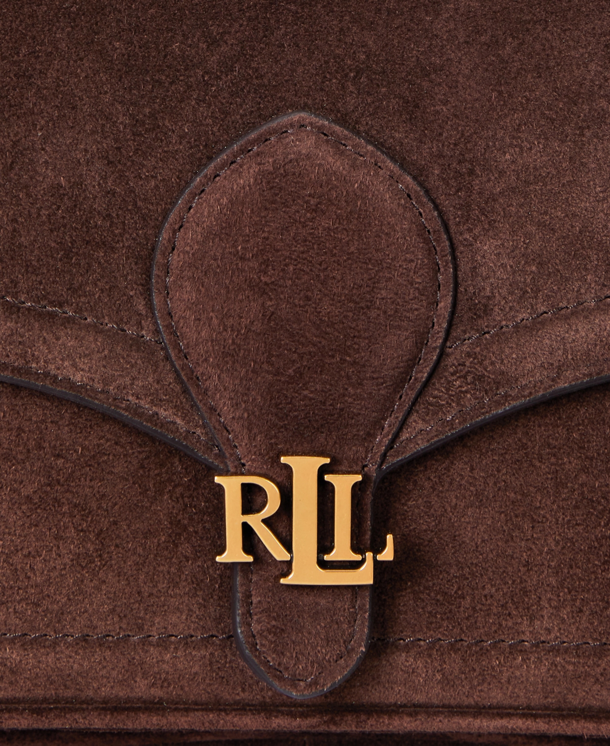 Ralph Lauren Suede Small Bradley Convertible Bag In Brown