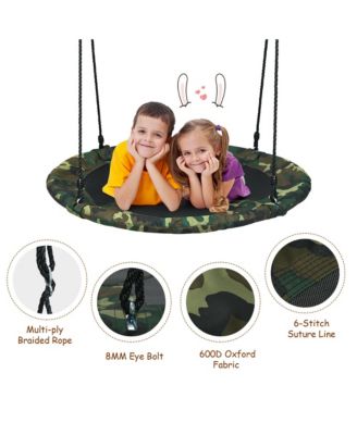 40'' Flying Saucer Tree Swing Outdoor Play Set w/ Adjustable Ropes