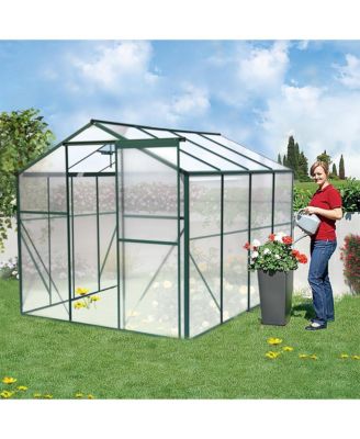 6'x8' Heavy Duty Polycarbonate Greenhouse for Backyard
