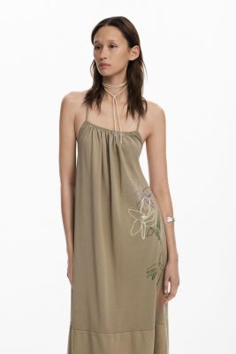 Women's Straight neckline dress