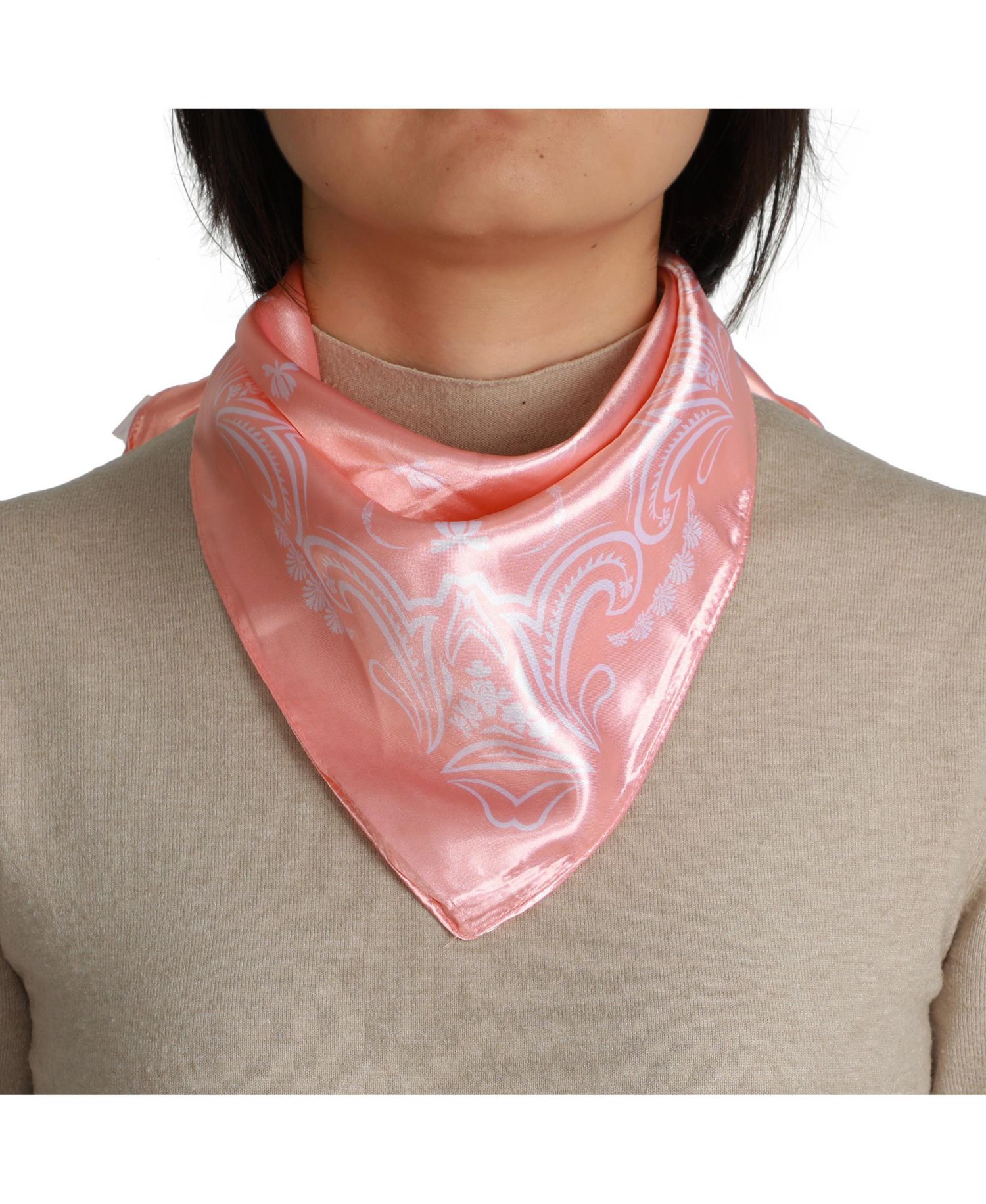 Lightweight Satin Paisley Print 22"x22" 6-Pack Bandana Set