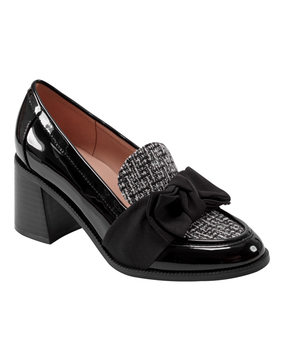 Bandolino Women's Korrar Bow Stacked Block Heel Loafers