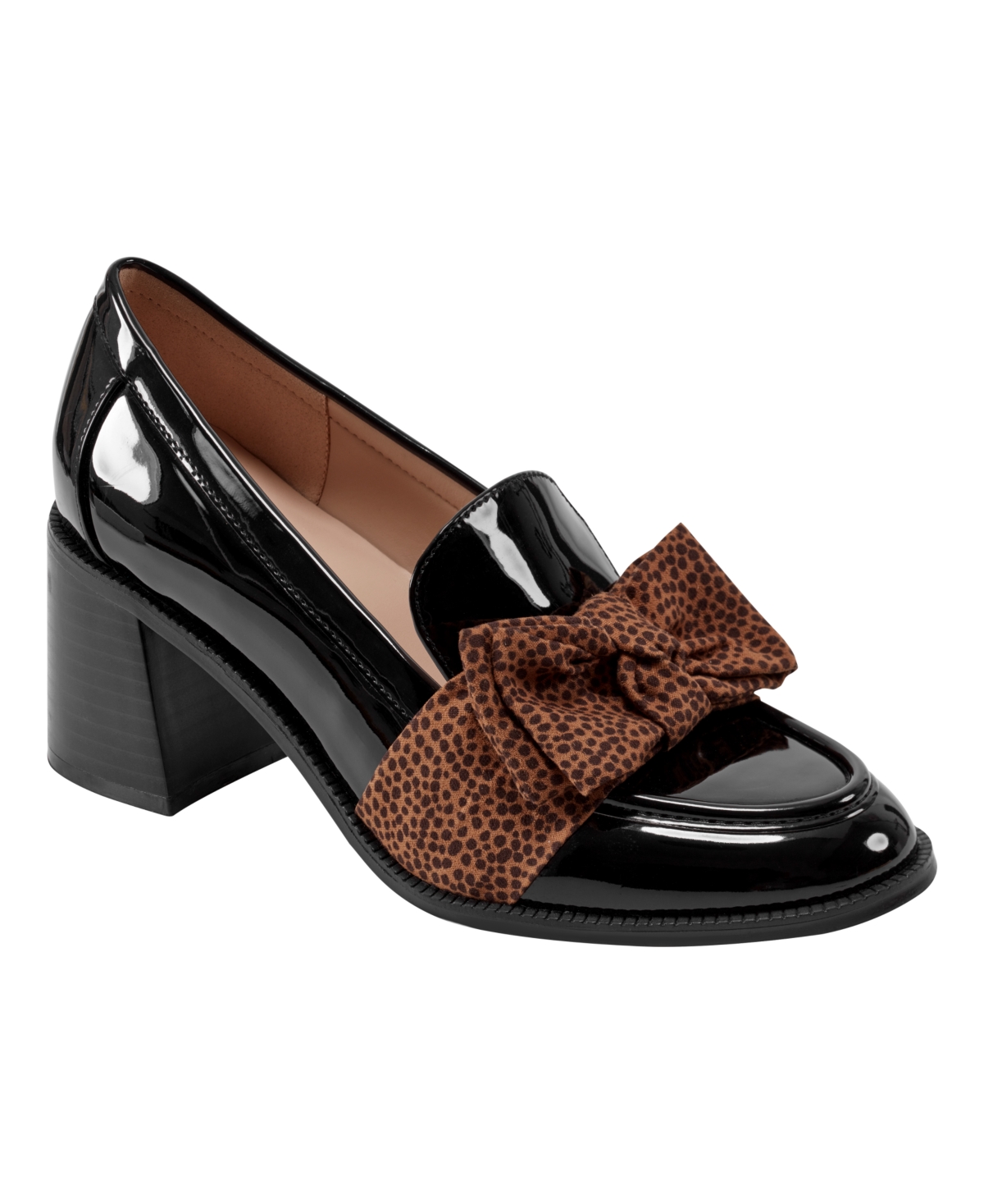 Bandolino Women's Korrar Bow Stacked Block Heel Loafers