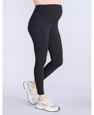 Women's High Waist Over the Belly Active Pocket Ankle Legging - 2-pack - Motherhood Maternity
