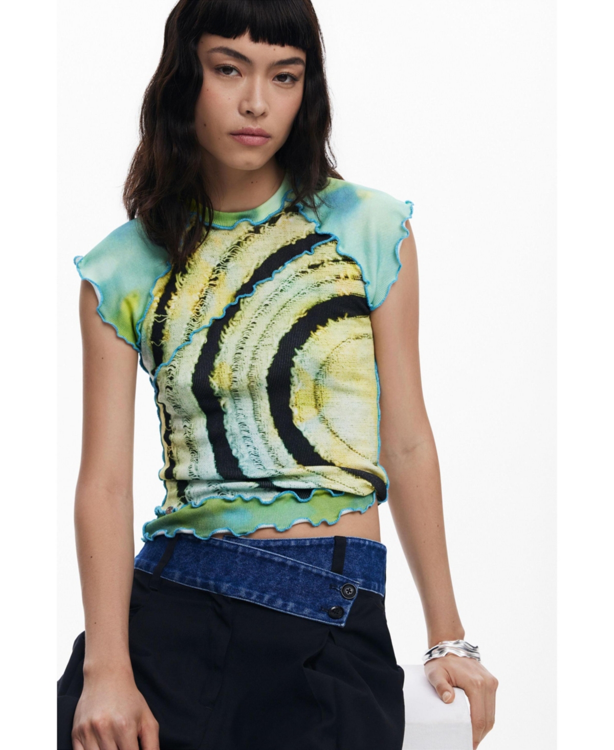 Desigual Lettuce Edge T-shirt In Multi