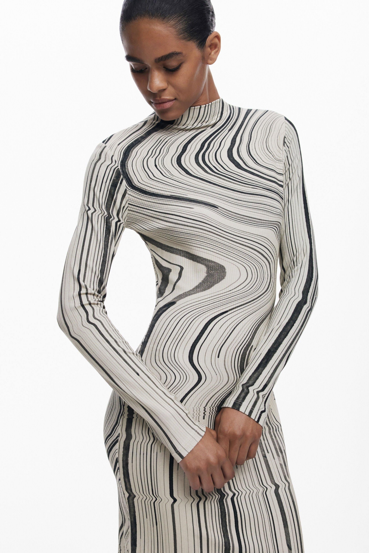 Desigual Women's Wavy striped dress