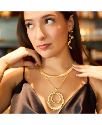 Wavy Statement Drop Earrings