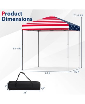 Patio 6.6x6.6ft Outdoor Pop-up Canopy Tent UPF 50+ Portable Sun Shelter