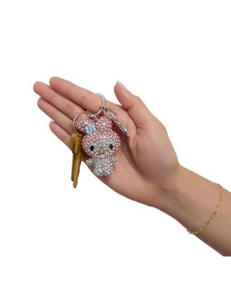 SALLY ROSE My Melody Keychain Official License, Multicolored Pave Crystal Sanrio Keychain with Lobster Clip