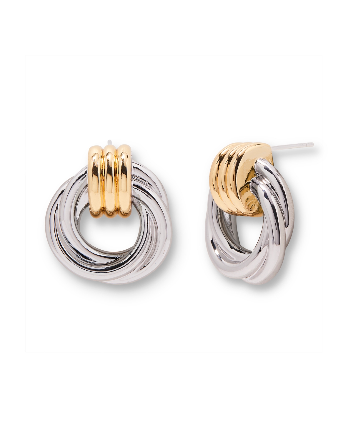 Meg Knot Two-Tone Stud Earrings - Two-Tone
