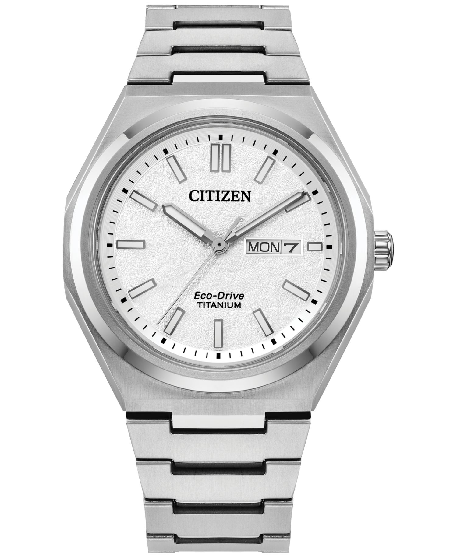 Eco-Drive Men's Zenshin Silver-Tone Super Titanium Bracelet Watch 40mm