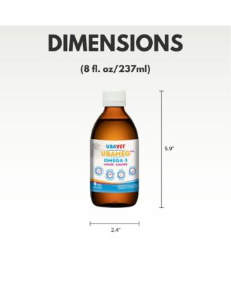 Omega-3 Skin & Coat Health and Wellbeing Liquid for Dogs & Cats – 8 fl oz / 237 ml