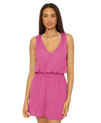 Becca - Women's Breezy Basics Slub Knit Tunic Swim Cover-Up