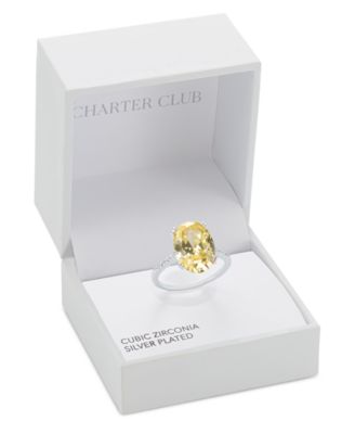 Charter Club - Oval Crystal Statement Ring