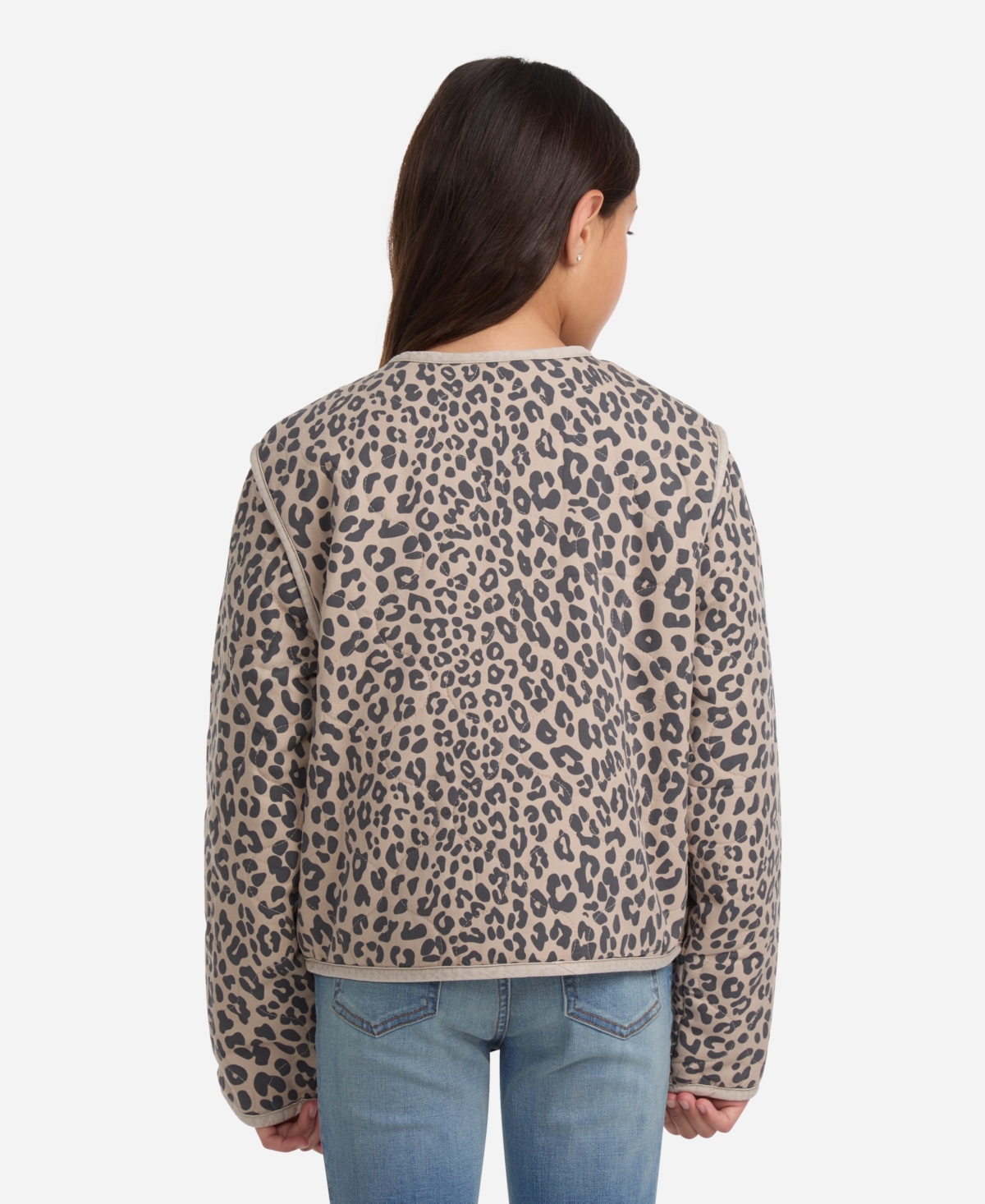 Abercrombie Girls Quilted Liner Jacket In Gray