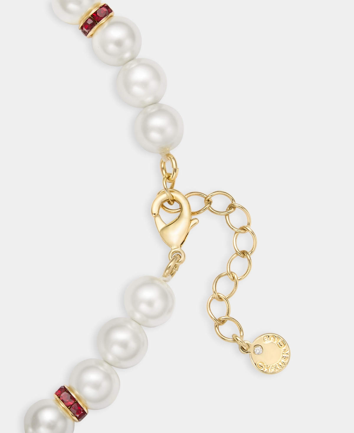 Charter Club Color Pave & Imitation Pearl Beaded Collar Necklace, 16" + 2" Extender, Macy's Exclusive In White