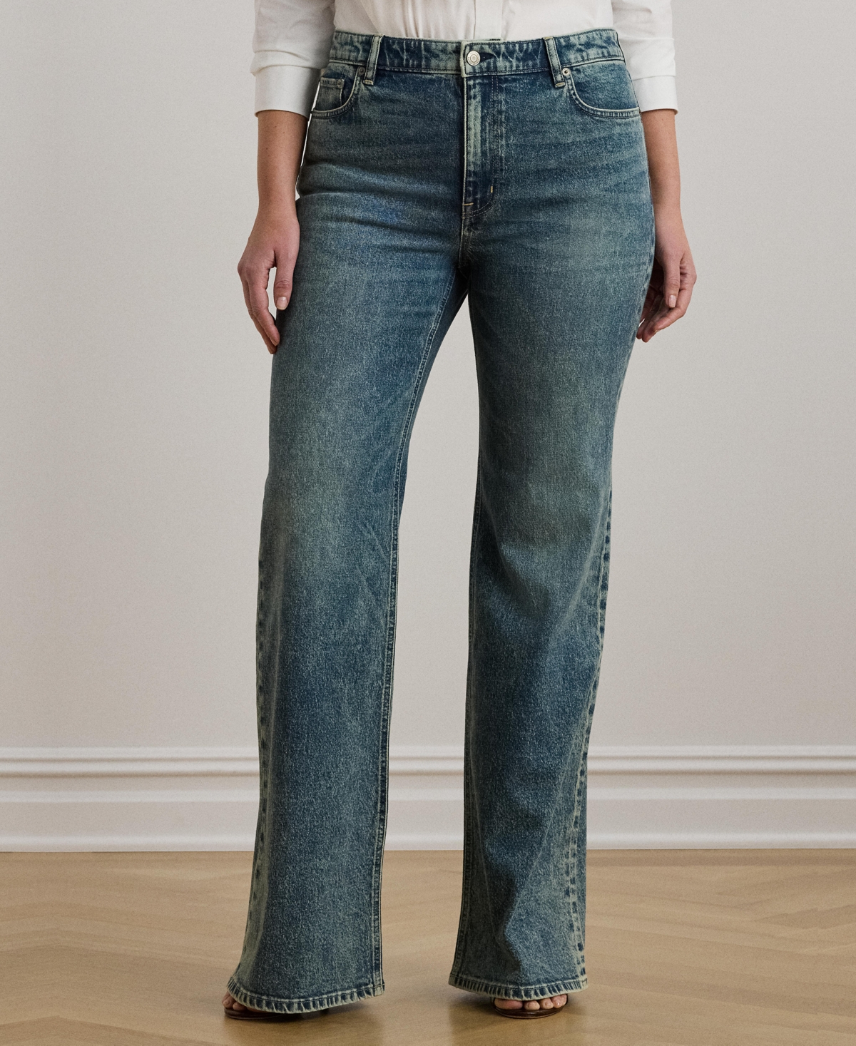 Plus Size High-Rise Flare-Leg Jeans - Haze Wash