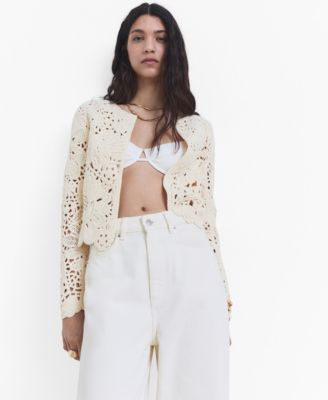 MANGO - Women's Thick Knit Cardigan