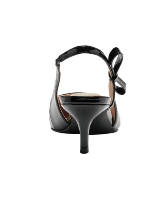 Women's Alilac Bow Slingback Kitten Heel Pumps