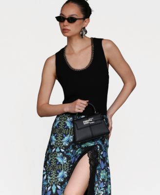 Women's Lace Trim Handkerchief Hem Skirt