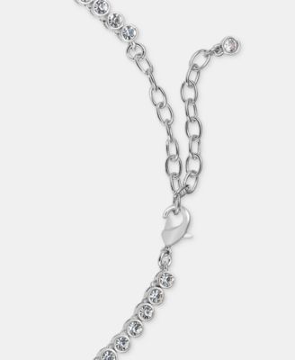 Crystal Tennis Necklace, 15" + 3" extender