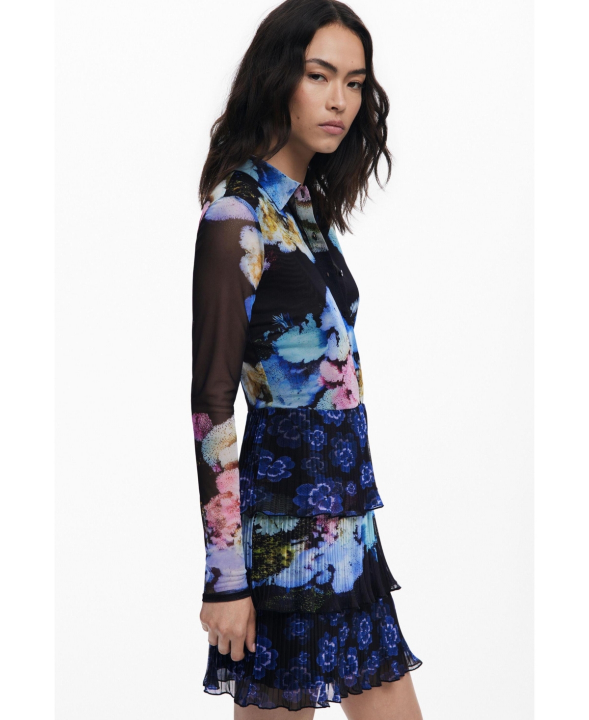 Desigual Women's Dress Designed By Mr. Christian Lacroix In Blue