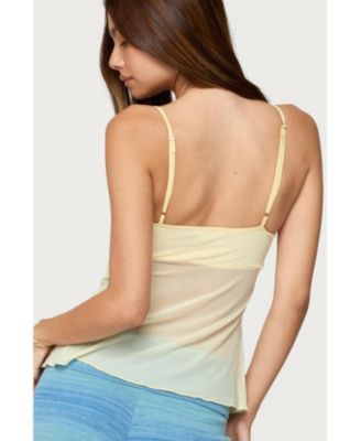 Women's Reeve Split Front Sheer Mesh Top