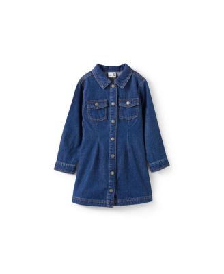 Little Girls Little/Big Sasha Long Sleeve Denim Shirt Dress