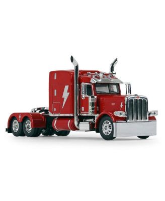 DCP 1/64 Red Peterbilt Model 389 Sleeper w/ Kentucky Moving Trailer, AC/DC PWR/UP