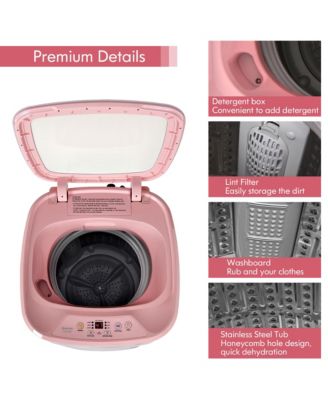 8lbs Portable Fully Automatic Washing Machine W/ Drain Pump