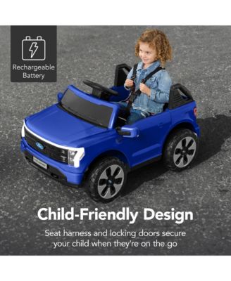 Kids 12V Ride On Car Officially Licensed Ford Lightning Truck w/ Remote, LED Lights