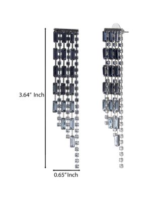 Tiered Crystal Fringe Earrings