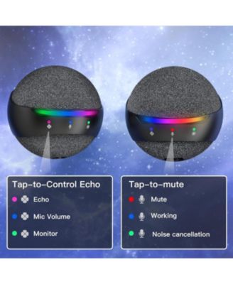 Microphone for iPhone,USB mic for PC gaming,Phone,Touch Mute,Active Noise Cancel microphones with Echo/RGB/Volume Gain,Real Time Monitor