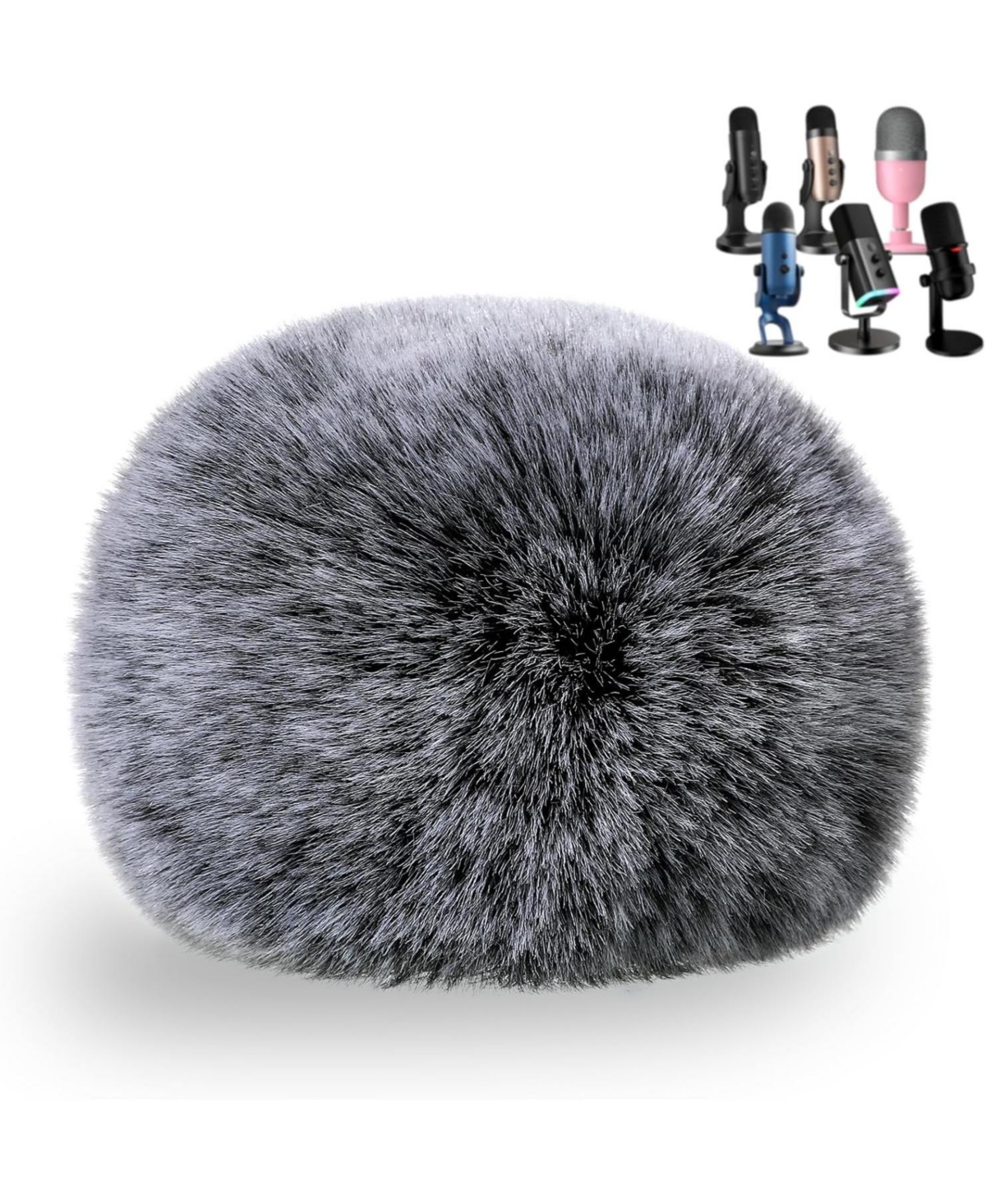 ZealSound Usb Microphone k66g Gold and Furry Microphone Cover Bundle