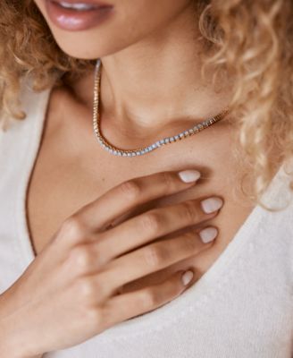 Isabella Opal Blue Tennis Necklace