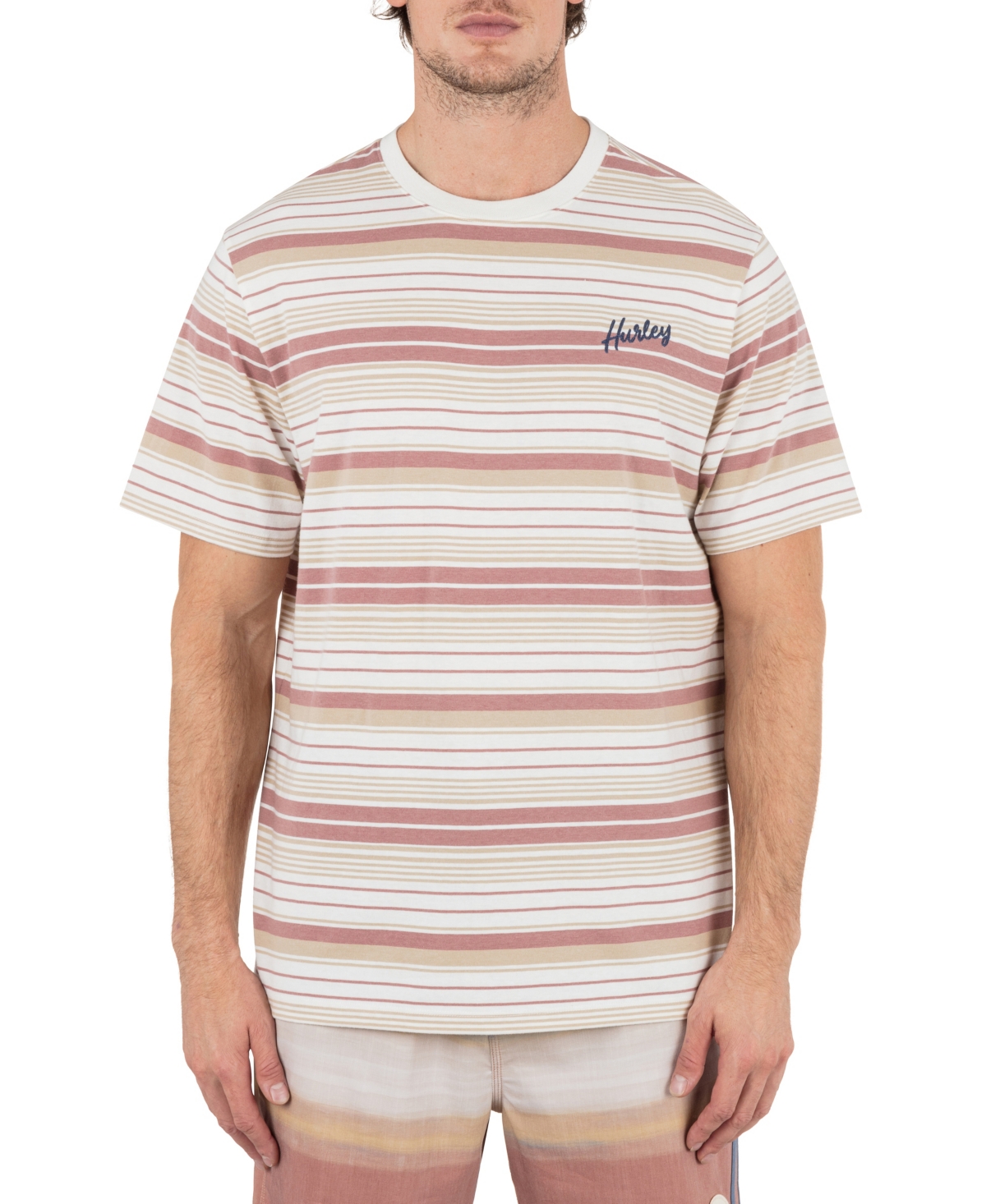 Men's Naturals Stripe Short Sleeve T-Shirt - Phantom rose