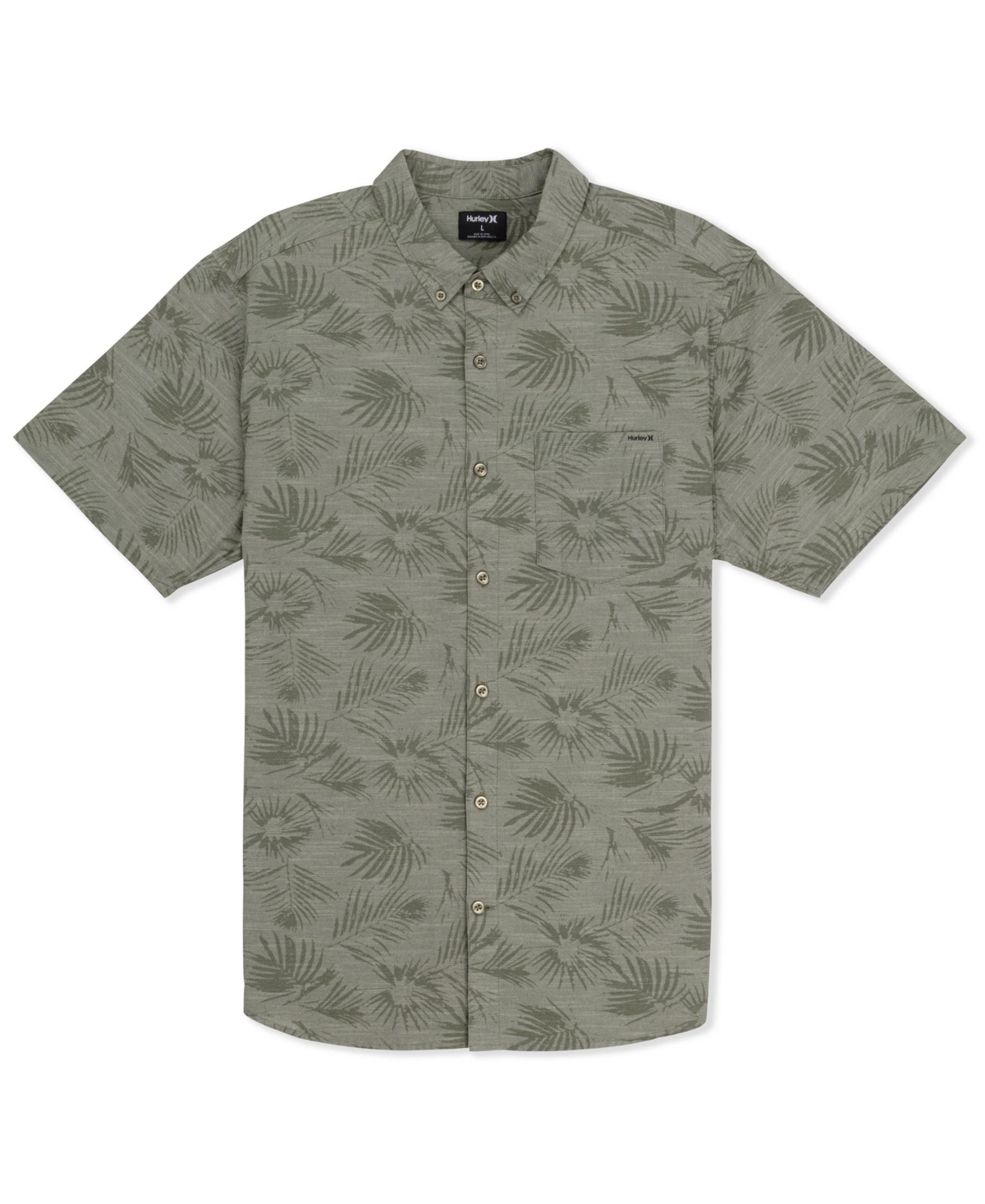 Hurley Men's One And Only Stretch Print Short Sleeve Shirt