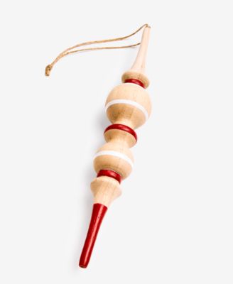 Nordic Wonderland Wood Finial Ornament, Macy's Exclusive